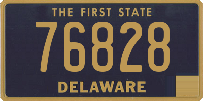 DE license plate 76828