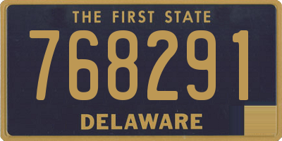 DE license plate 768291
