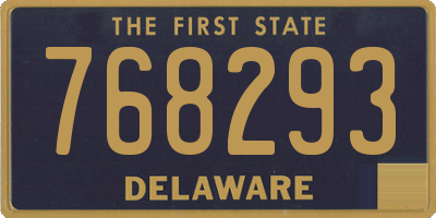 DE license plate 768293