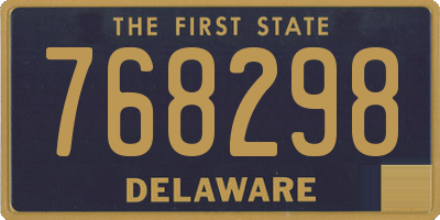 DE license plate 768298