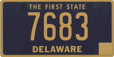 DE license plate 7683