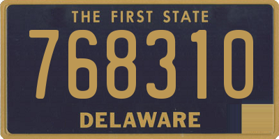DE license plate 768310