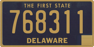DE license plate 768311