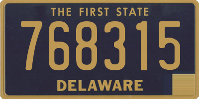 DE license plate 768315