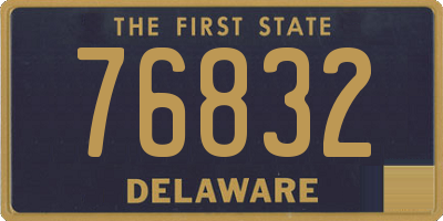 DE license plate 76832