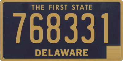 DE license plate 768331