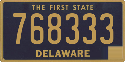 DE license plate 768333