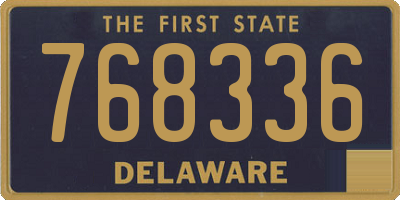 DE license plate 768336