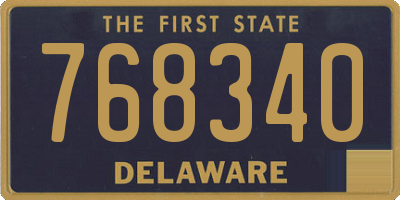 DE license plate 768340