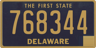 DE license plate 768344