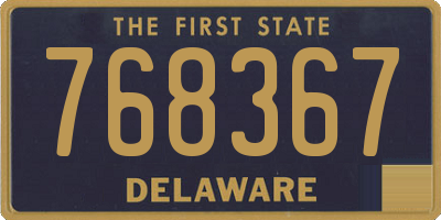 DE license plate 768367