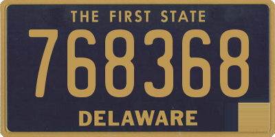 DE license plate 768368