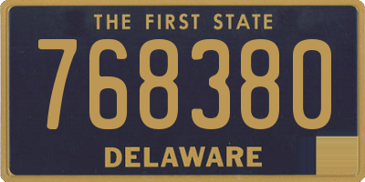 DE license plate 768380