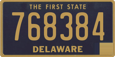 DE license plate 768384