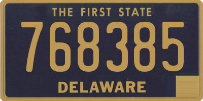 DE license plate 768385