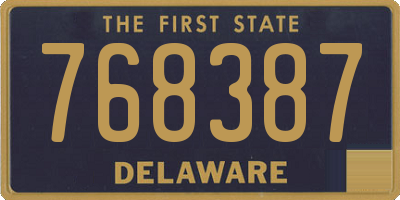 DE license plate 768387
