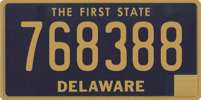 DE license plate 768388