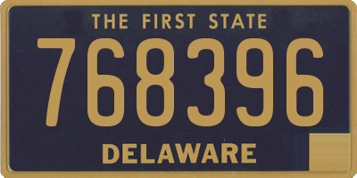DE license plate 768396