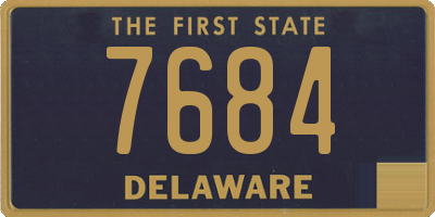 DE license plate 7684