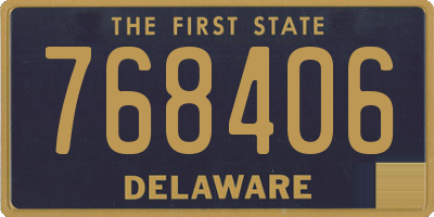 DE license plate 768406