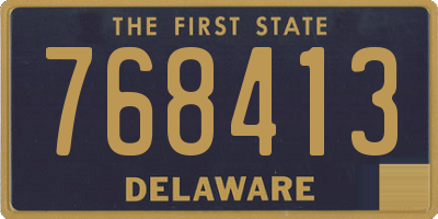 DE license plate 768413