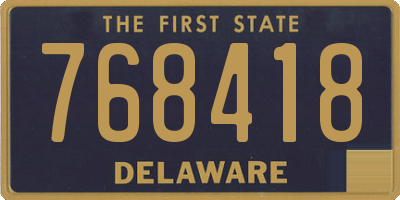 DE license plate 768418