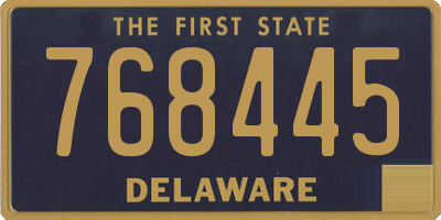 DE license plate 768445