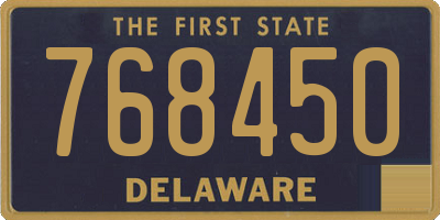 DE license plate 768450