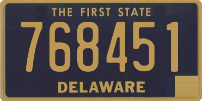 DE license plate 768451