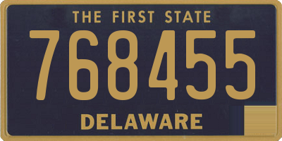 DE license plate 768455