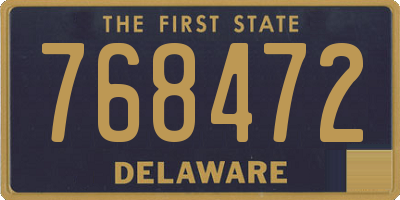 DE license plate 768472