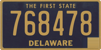 DE license plate 768478