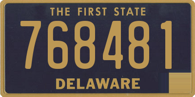 DE license plate 768481