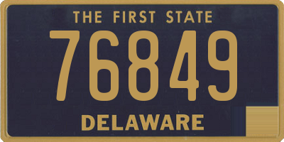 DE license plate 76849