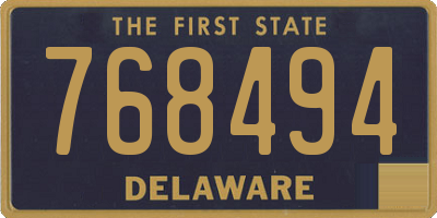 DE license plate 768494