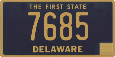 DE license plate 7685
