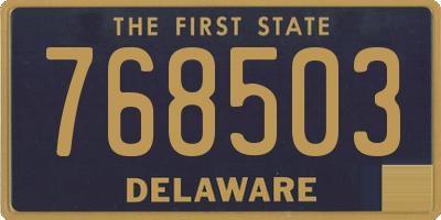 DE license plate 768503