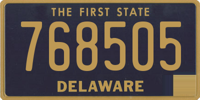 DE license plate 768505