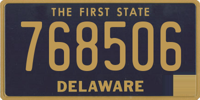 DE license plate 768506