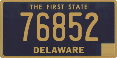 DE license plate 76852