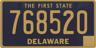 DE license plate 768520