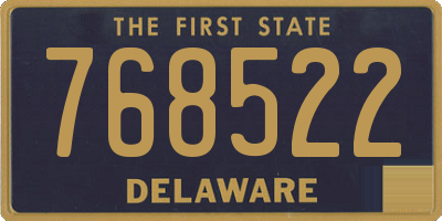 DE license plate 768522