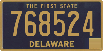 DE license plate 768524