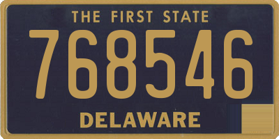 DE license plate 768546