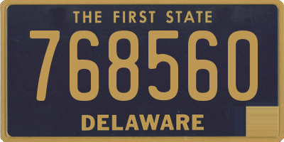 DE license plate 768560