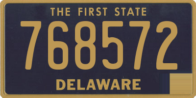 DE license plate 768572