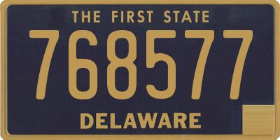 DE license plate 768577