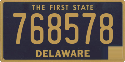 DE license plate 768578