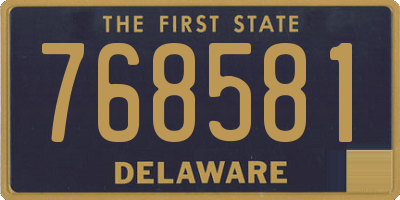 DE license plate 768581