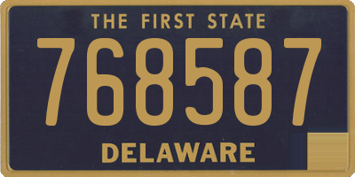 DE license plate 768587
